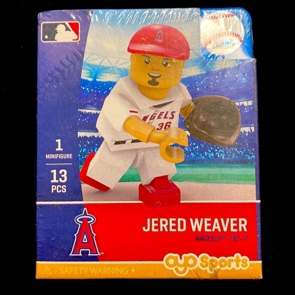 Lego mini figure Oyo MLB Anaheim Angels baseball player figure collectible